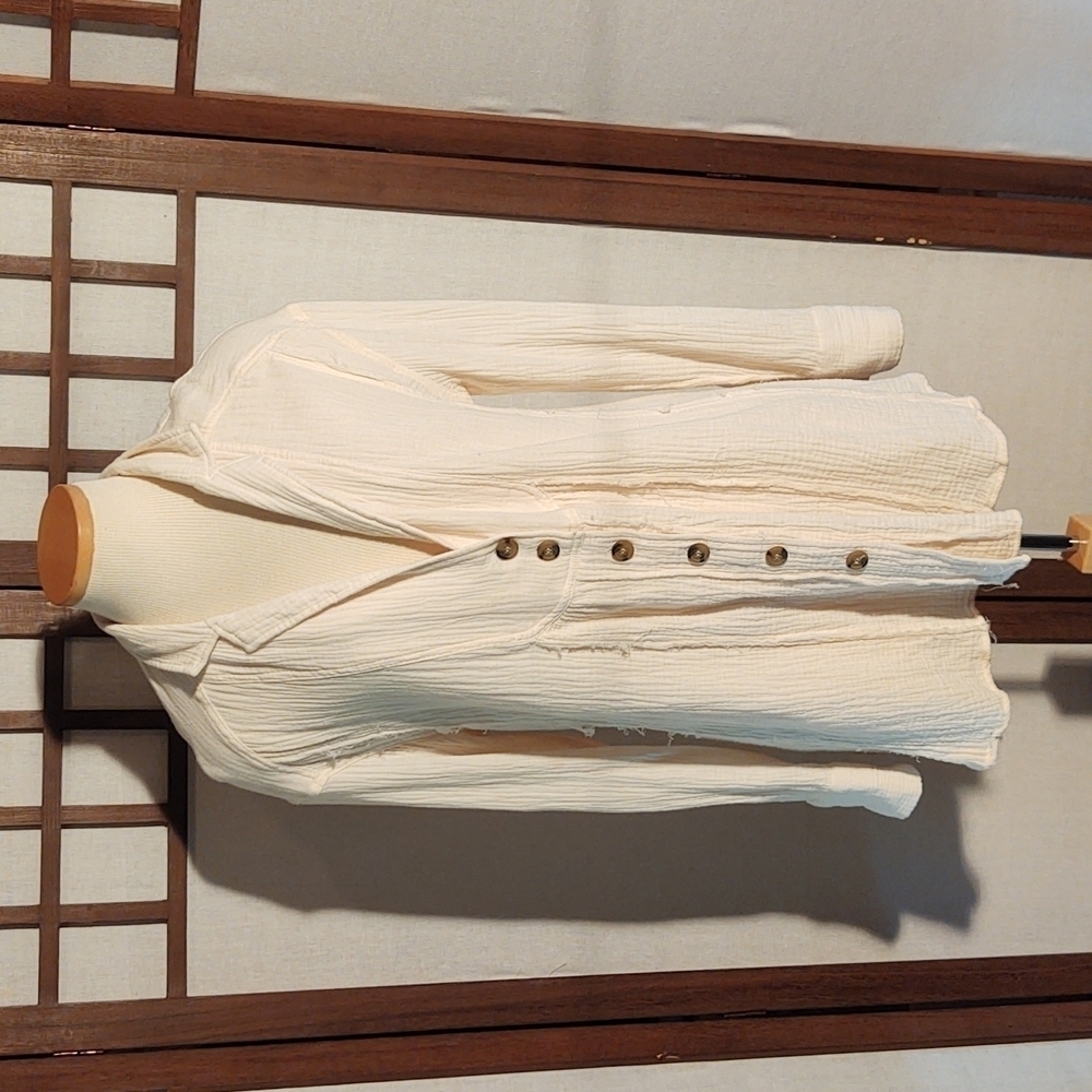 Free People All About The Feels White Oversized Top Sz S